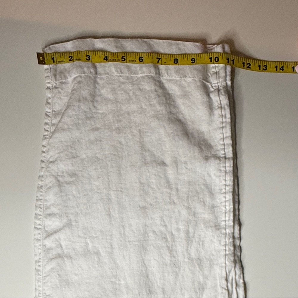 Tahari | Linen Wide Leg Pants w Elastic Waist | White | Size M - Picture 14 of 14